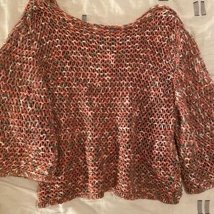 Anthropologie Chunky knit sweater pullover rainbow